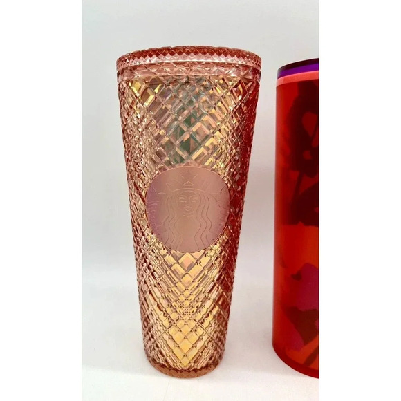 4 Starbucks 24oz Tumbler Valentine's Day Diamond Studded Floral Venti Summer - Picture 3 of 14